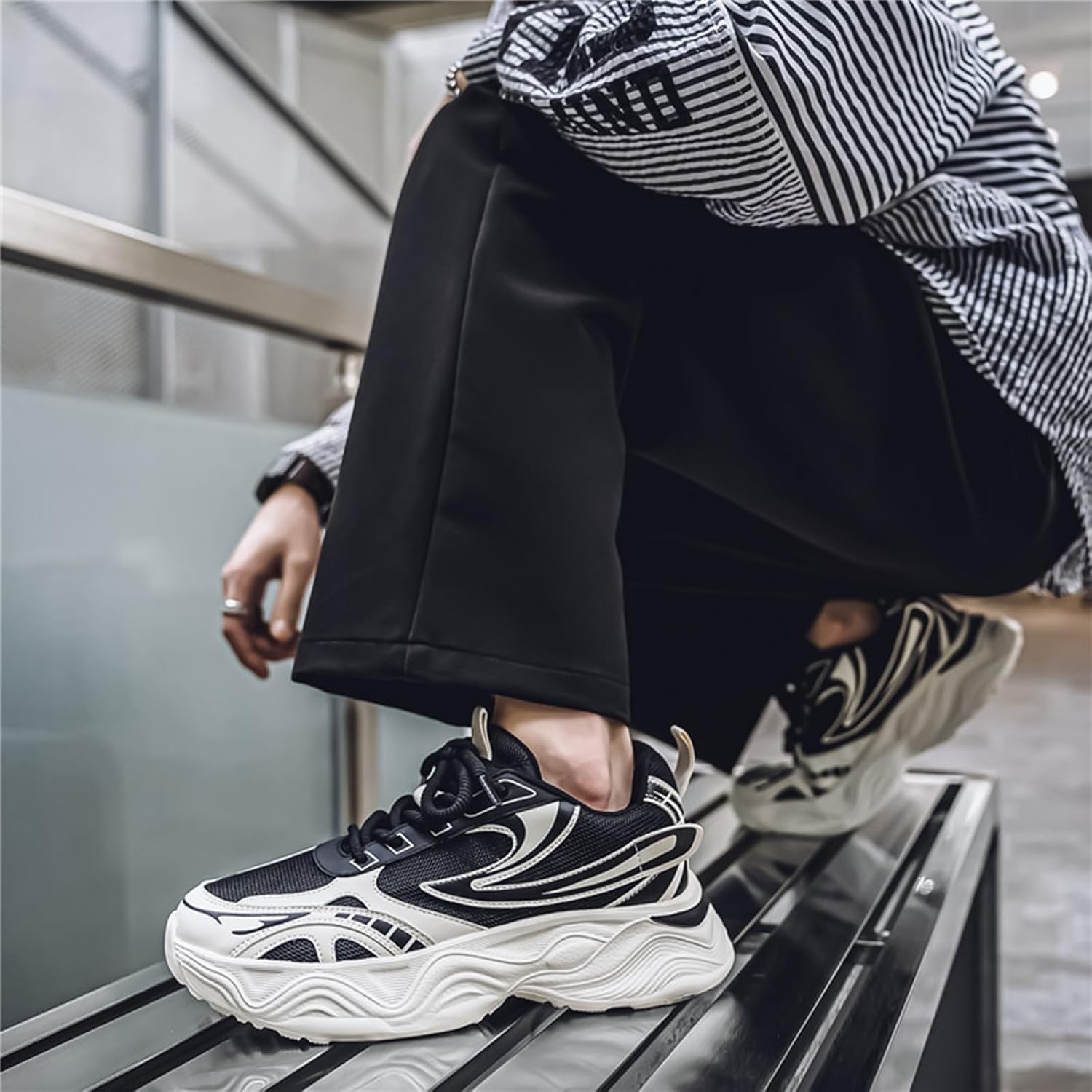 GSIGUL Men's Running Shoes Fashion Sneakers Sports Athletic Shoes Tennis Footwear Outdoor Walking Shoes