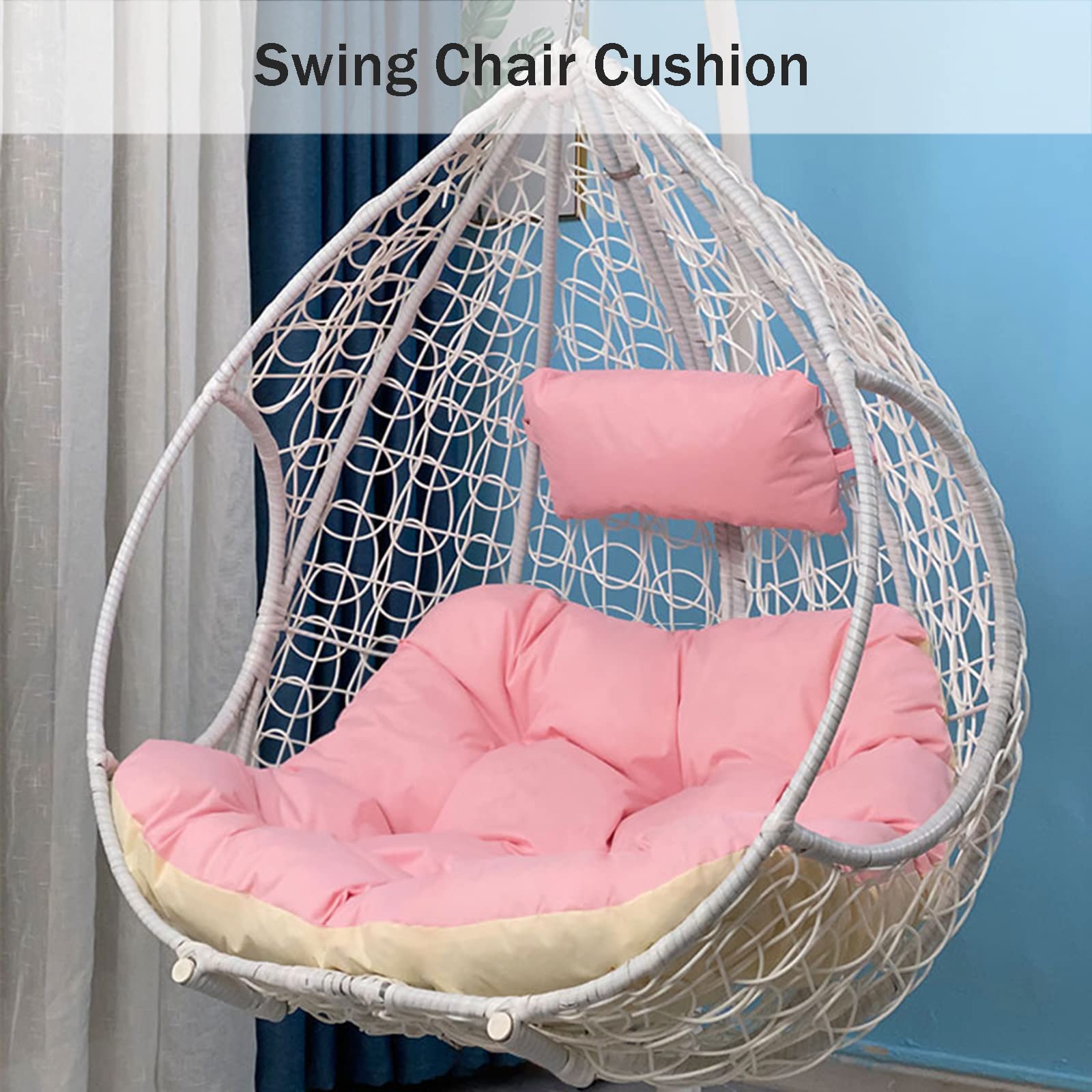 Cuscino Per Sedia Sospesa A Uovo - Morbido Con Poggiatesta Regolabile | Lavabile E Antiscivolo