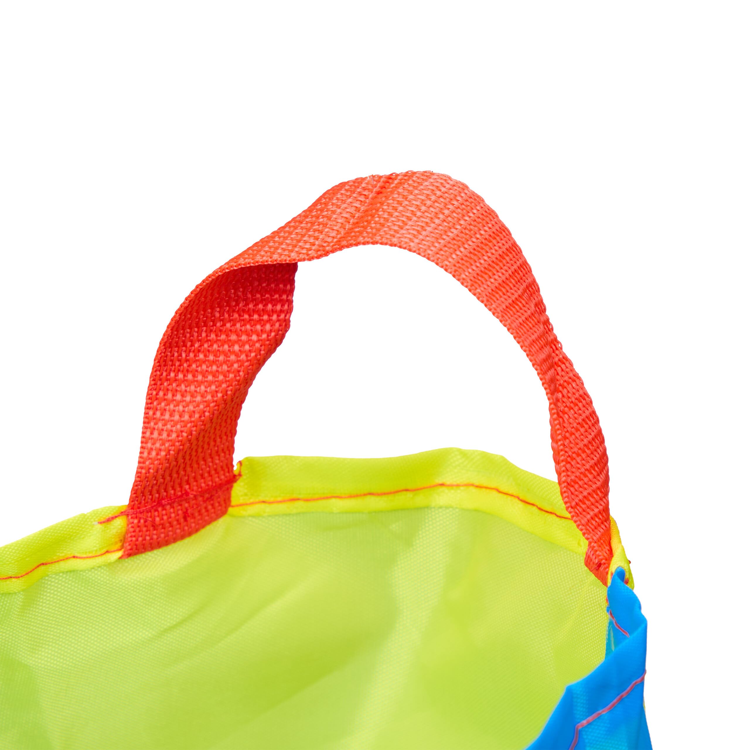 Relaxdays Corsa con 4 Sacchi da Salto, Gioco da Giardino per Bambini, Set per Feste di Compleanno, Poliestere, Colorato