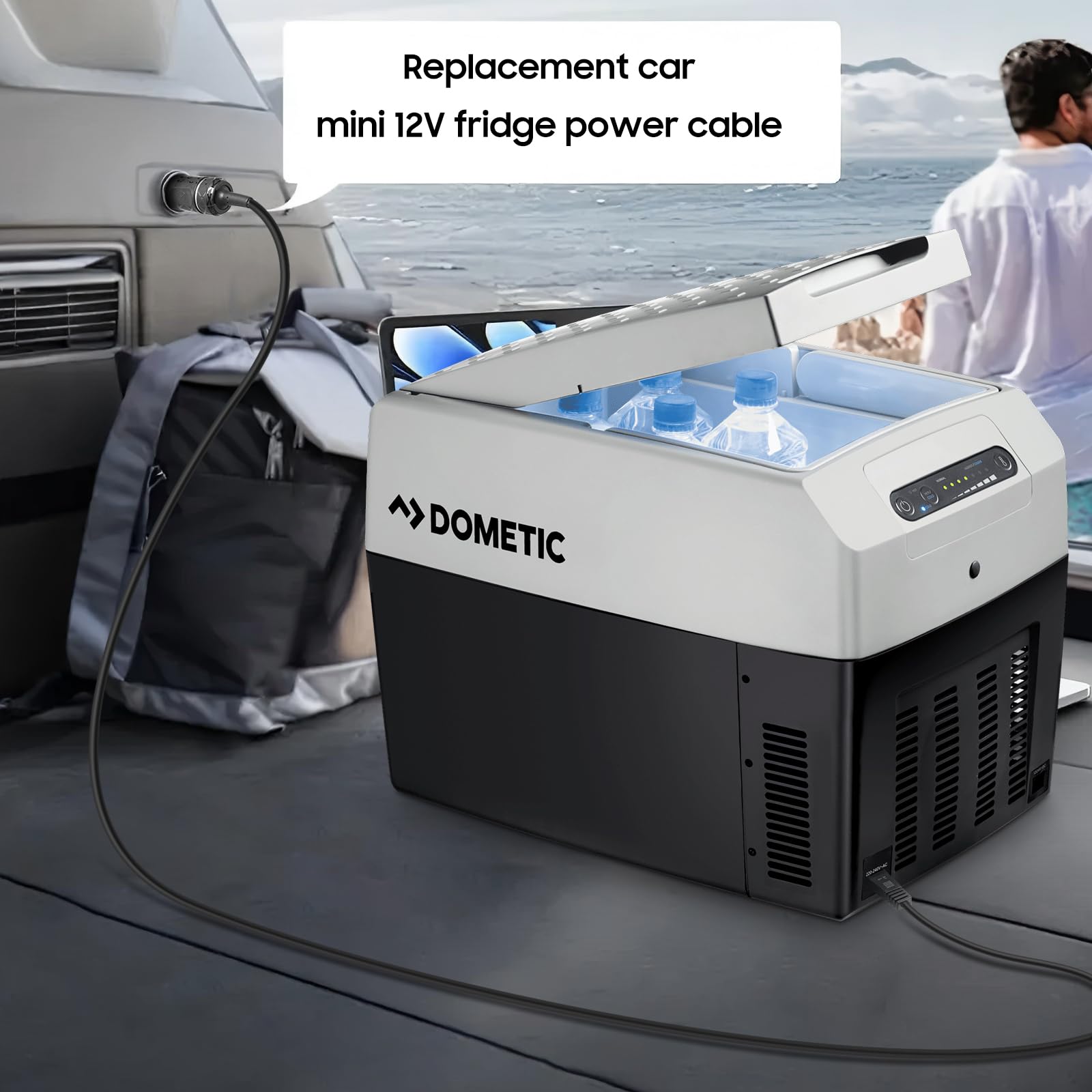 KFD 12V/24V Kühlbox Ersatzkabel für DMC Kühlbox Dometic DW6 TB TCX, Mobicool MB32 F15 Kühlschrank, Waeco MF 05 Cool Box Mini Fridge 12V Auto DC Ladegerät