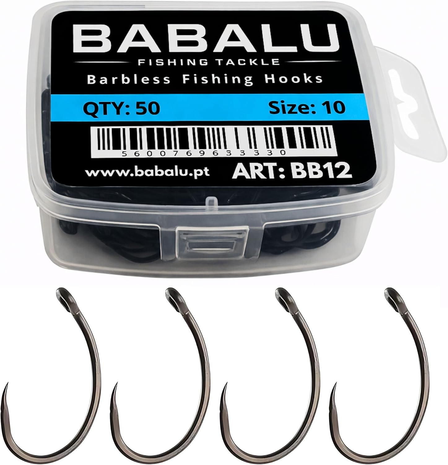 Barbless Fishing Hooks BB12-50Pcs High Carbon Steel