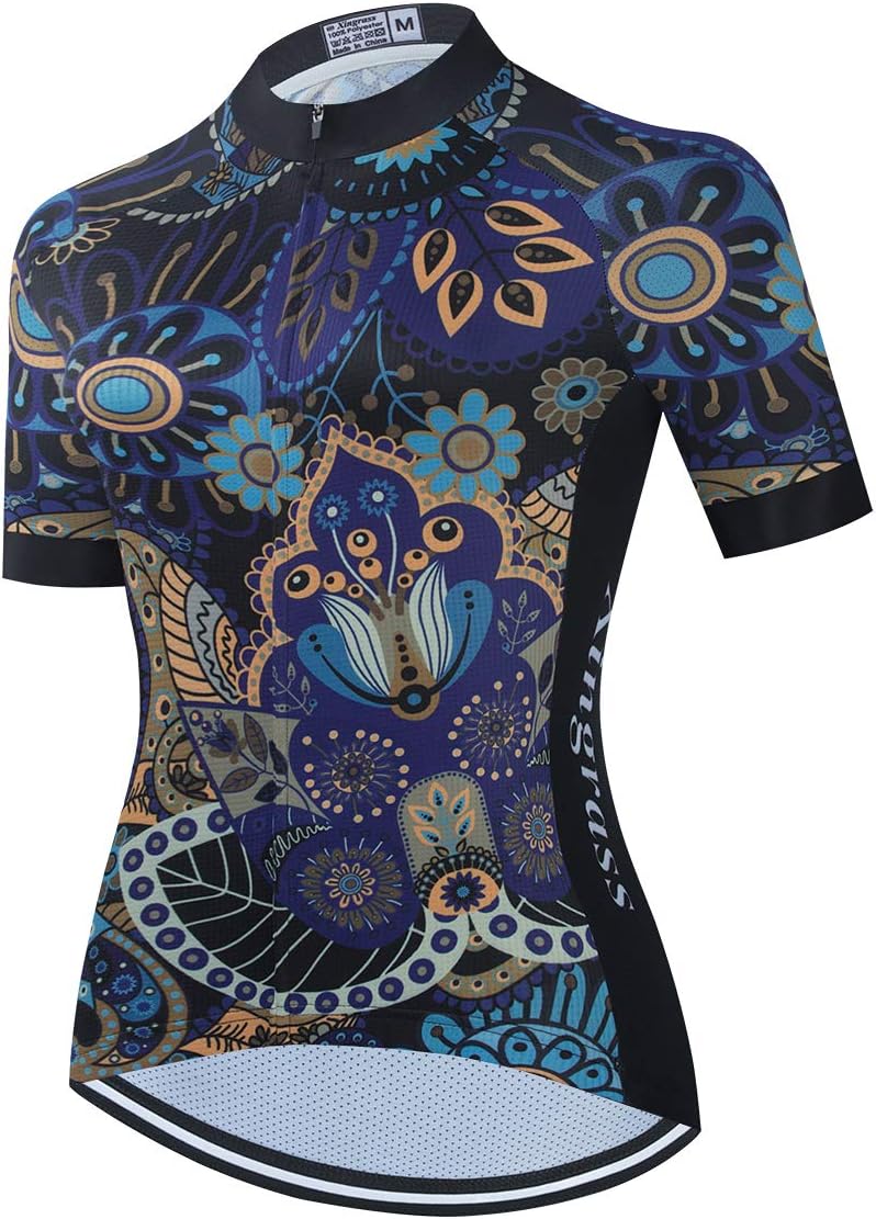 Women's Cycling Jersey Short Sleeve Bike Jacket Biking Shirt Quick Dry Breathable Mountain Bicycle Clothing