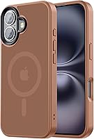 Vista 44 de Funda Magnética para iPhone Air Compatible con MagSafe Resistente a Caídas de 16 Pies Cubierta Trasera con Sensación de Piel Mate a Prueba de Golpes