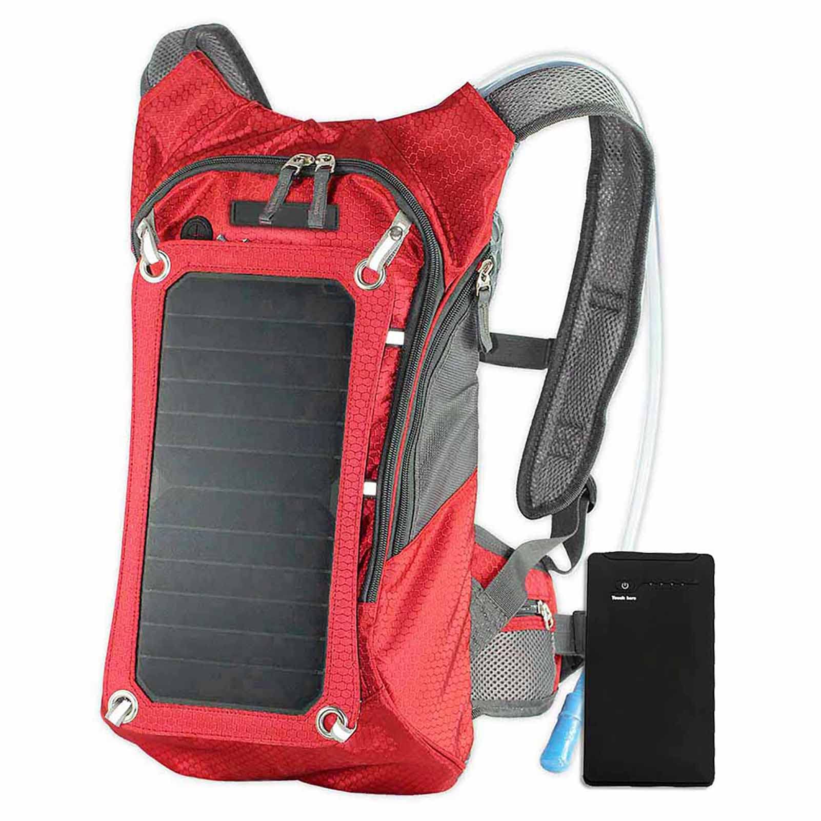 VGEBY Zaino Solare, Pannello Solare 6.5W Multifunzione Unisex capacità 2 Litri Zaino da Viaggio per Escursioni Bicicletta Viaggiatori Outdoor