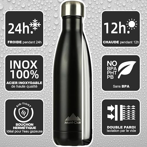 Stainless Steel Water Bottle Borraccia Termica 1L in Acciaio Inox - 2