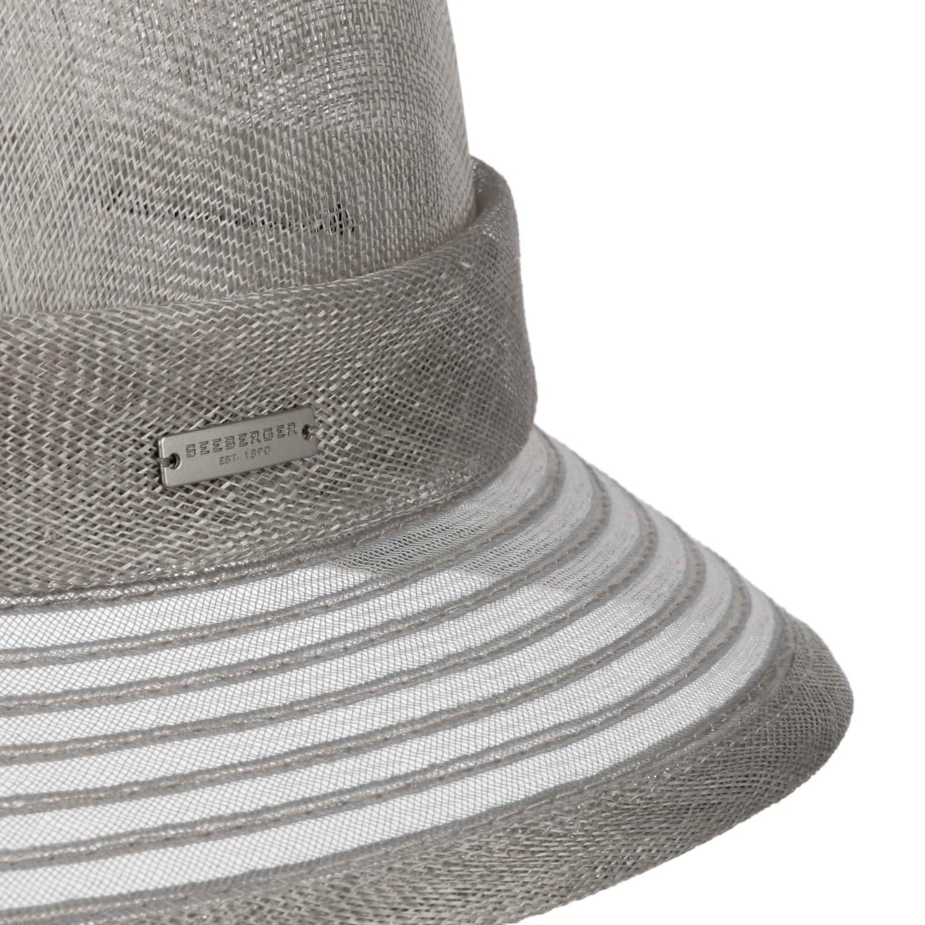 Seeberger Cappello Cloche con Crinol Leavica Donna - di Paglia da Sole Nastro in Grosgrain Estate Primavera/Estate