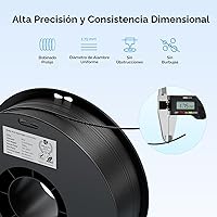 Vista 2 de Creality Paquete de 2 kg de filamento PLA negro y blanco de 1.75 mm para impresión 3D con unión fuerte sin enredos y rendimiento de voladizos