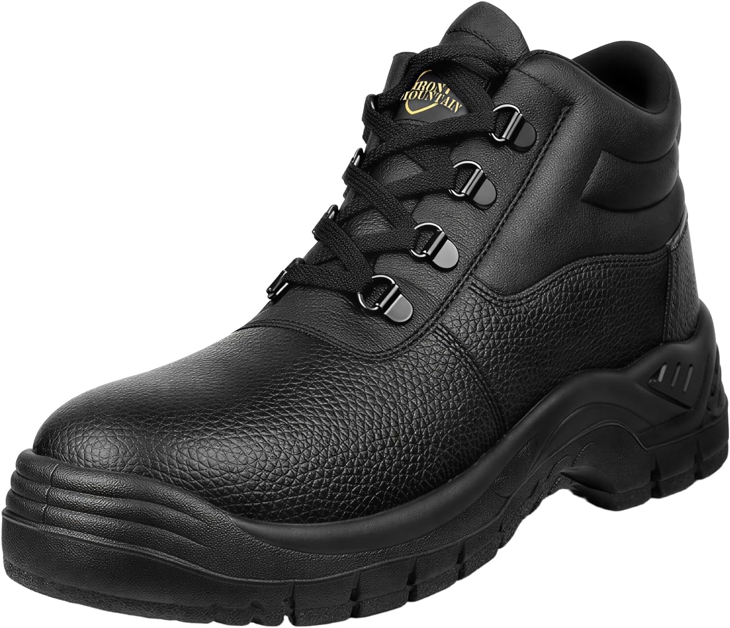 Unisex Leather Safety Boots S3 SRC Steel Toe Cap Midsole Protection Waterproof Anti Slip Anti-Static Work Boots Industrial Construction Footwear