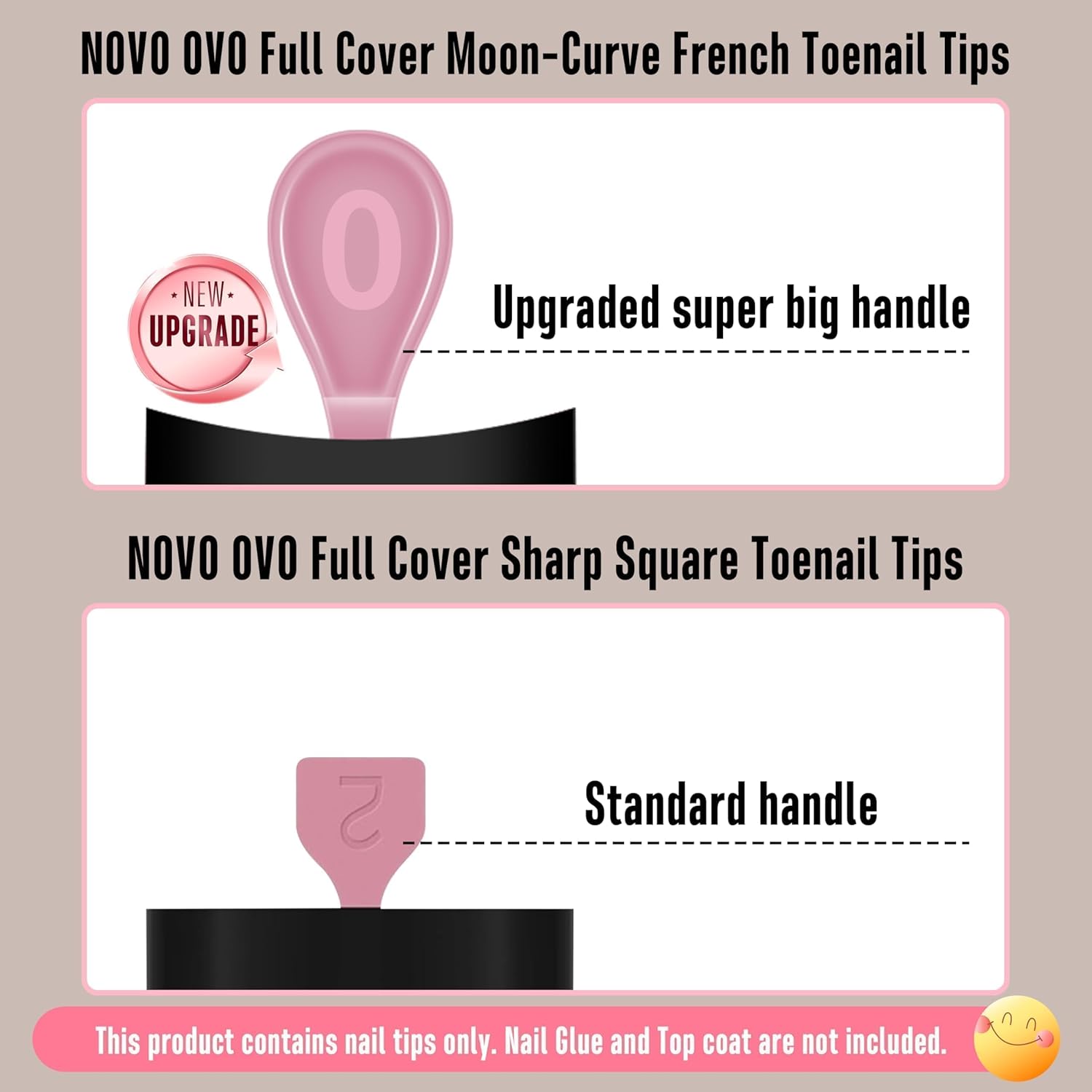 NOVO OVO Halloween Black French Tip Short Toe Nail Tips Press on with Moon Curve, BERRY PINK Thick Sharp Square Toenail Extension, Soft Gel False Nail Kit, Need Glue Builder Gel x 15 Sizes 240 pcs