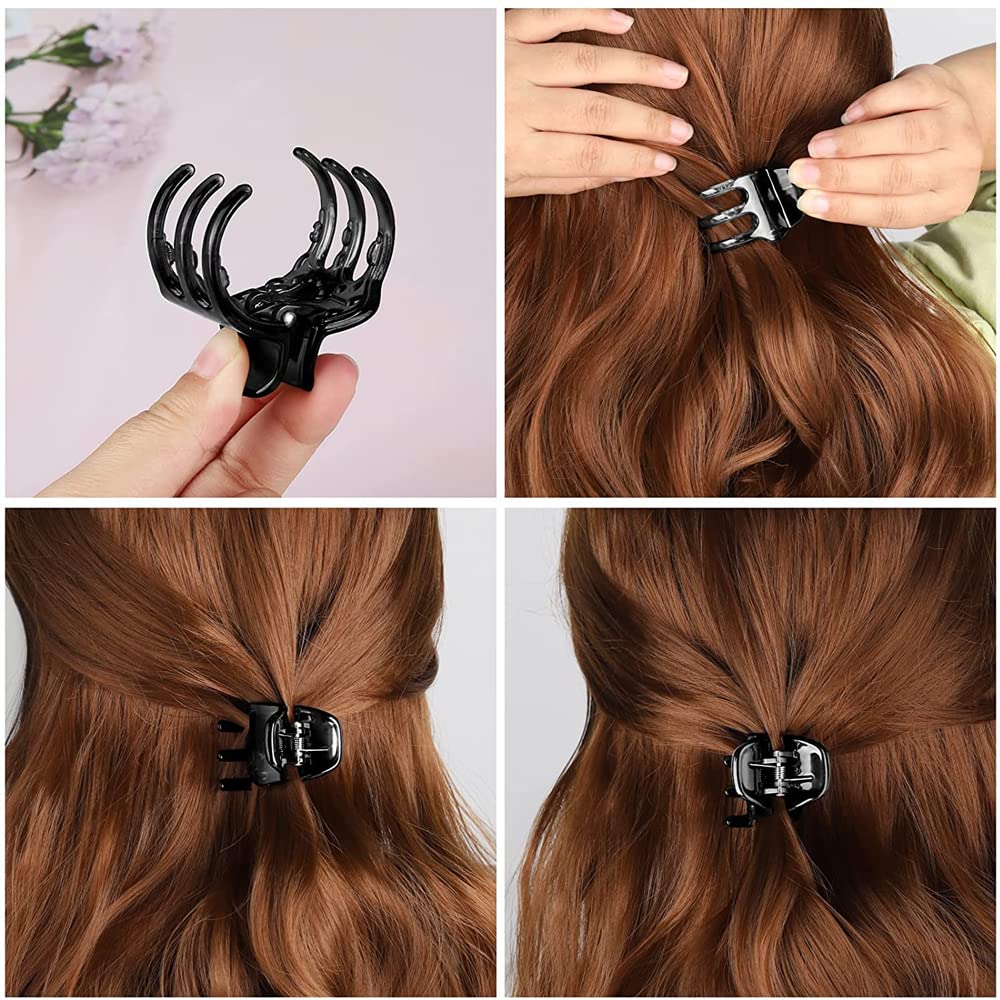 Plastic Hair Jaw Clips 12 Pieces Hair Claw Clips,Mini Hair Clips,Non Slip Hair Clip for Women Ladies Girls for Parties and Bathing - Image 4
