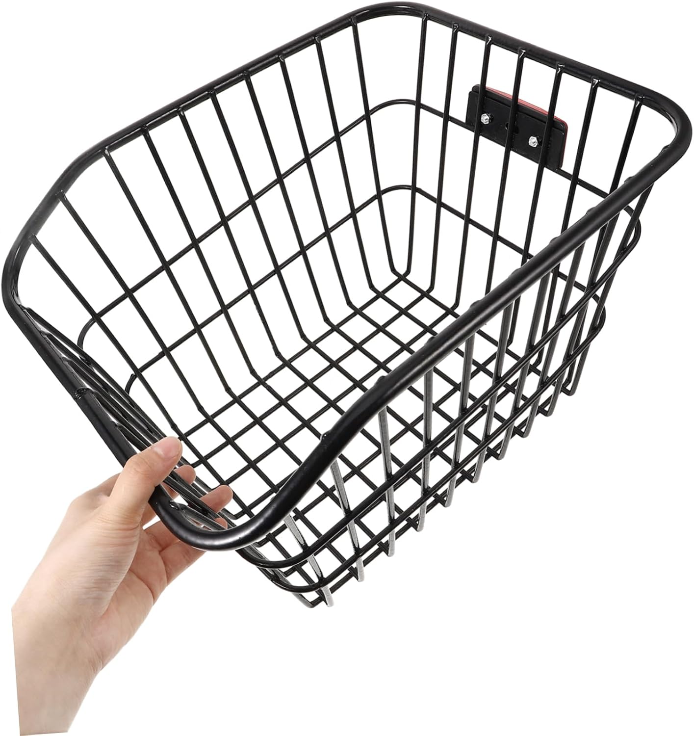 LIOOBO Bike Basket Rear Metal Vegetable Storage Basket for Bicycles Easy to Install Capacity Stable Design for School Bags and Groceries image 3