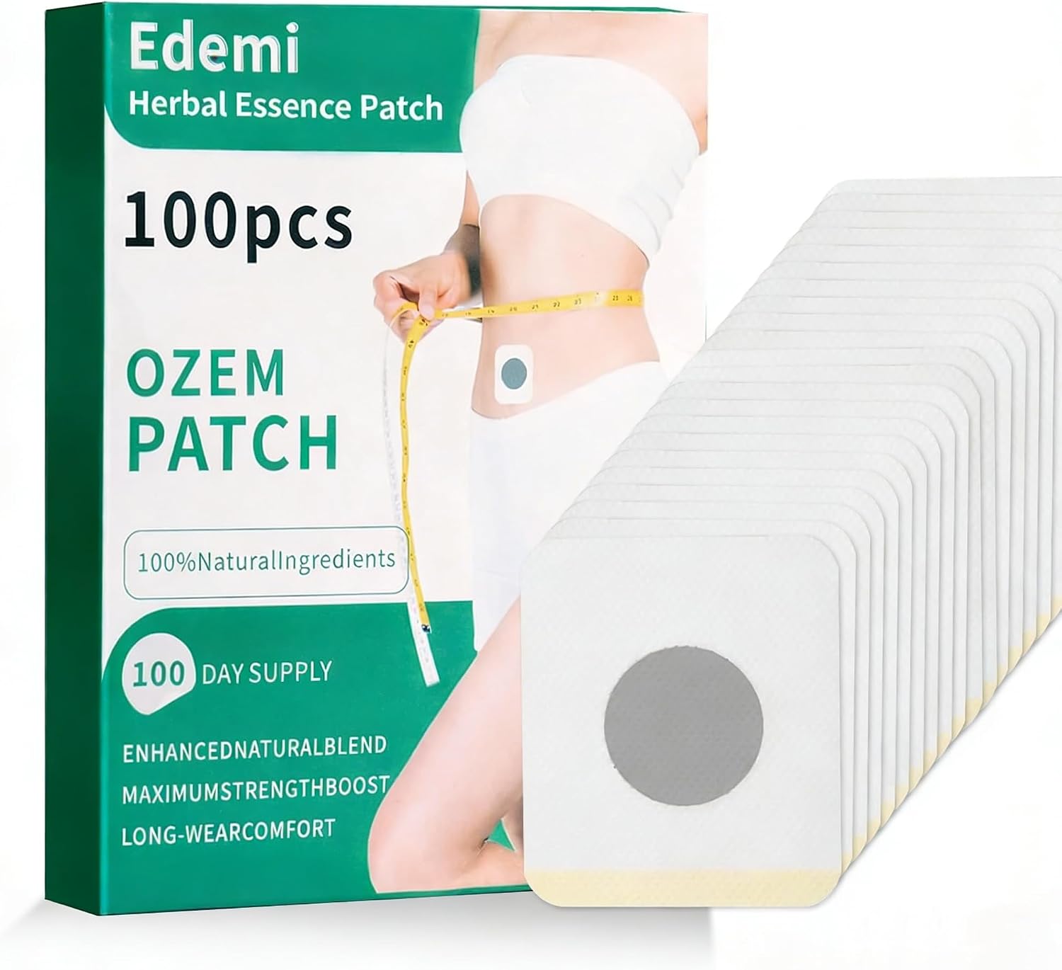 100PCS Natural Herbal Care Patches for Women | All-Day Long-Lasting Care | Comfortable & Invisible Fit | Gentle Plant-Based Formula | Easy Daily Use | 3-Month Supply