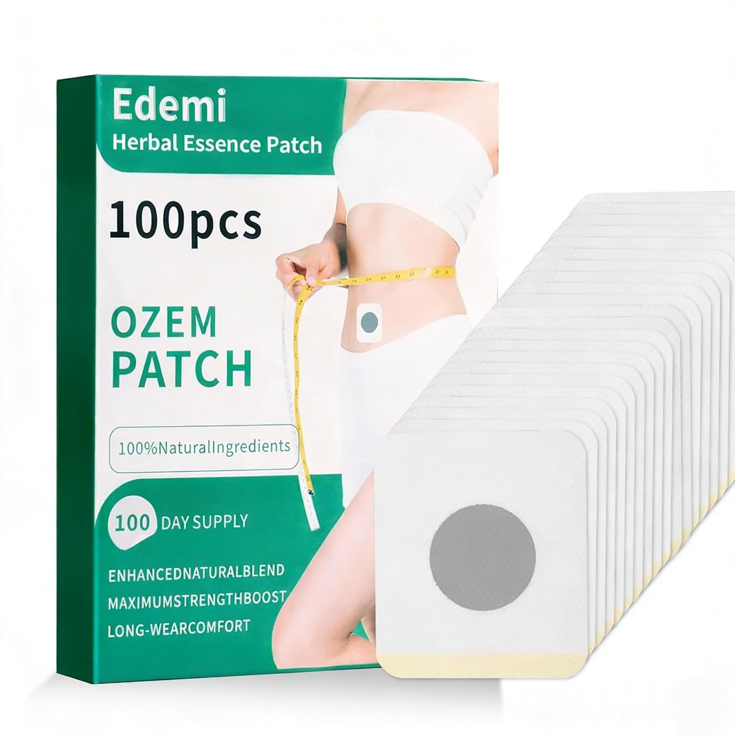 100PCS Natural Herbal Care Patches for Women | All-Day Long-Lasting Care | Comfortable & Invisible Fit | Gentle Plant-Based Formula | Easy Daily Use | 3-Month Supply