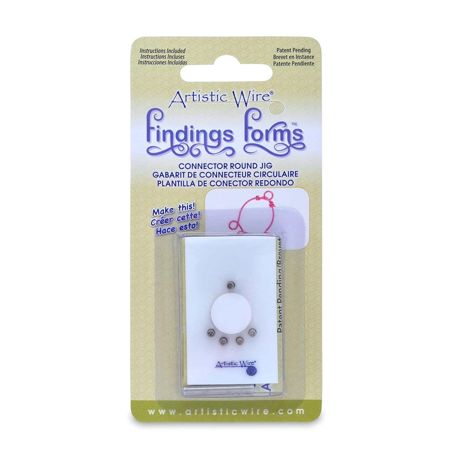 Artistic Wire Findings Forms, Adjustable Bracelet and Adjustable Ring Combination Tool, 50 x 65 mm / 2 x 2.5 in
