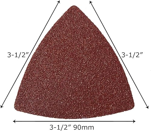 Miniatura 9 de XXGO 100 piezas de papel de lija triangular multiherramienta de gancho y bucle de 80 granos 3-12 pulgadas 3.543in para lijado de madera, ajuste