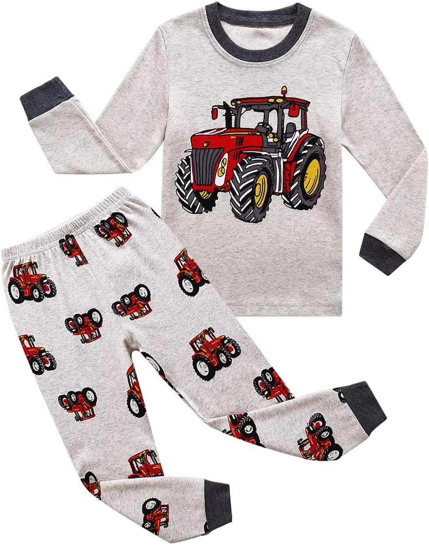 RKOIAN Little Boys Long Sleeve Pajamas Sets Toddler 100% Cotton Pjs Kids Sleepwears