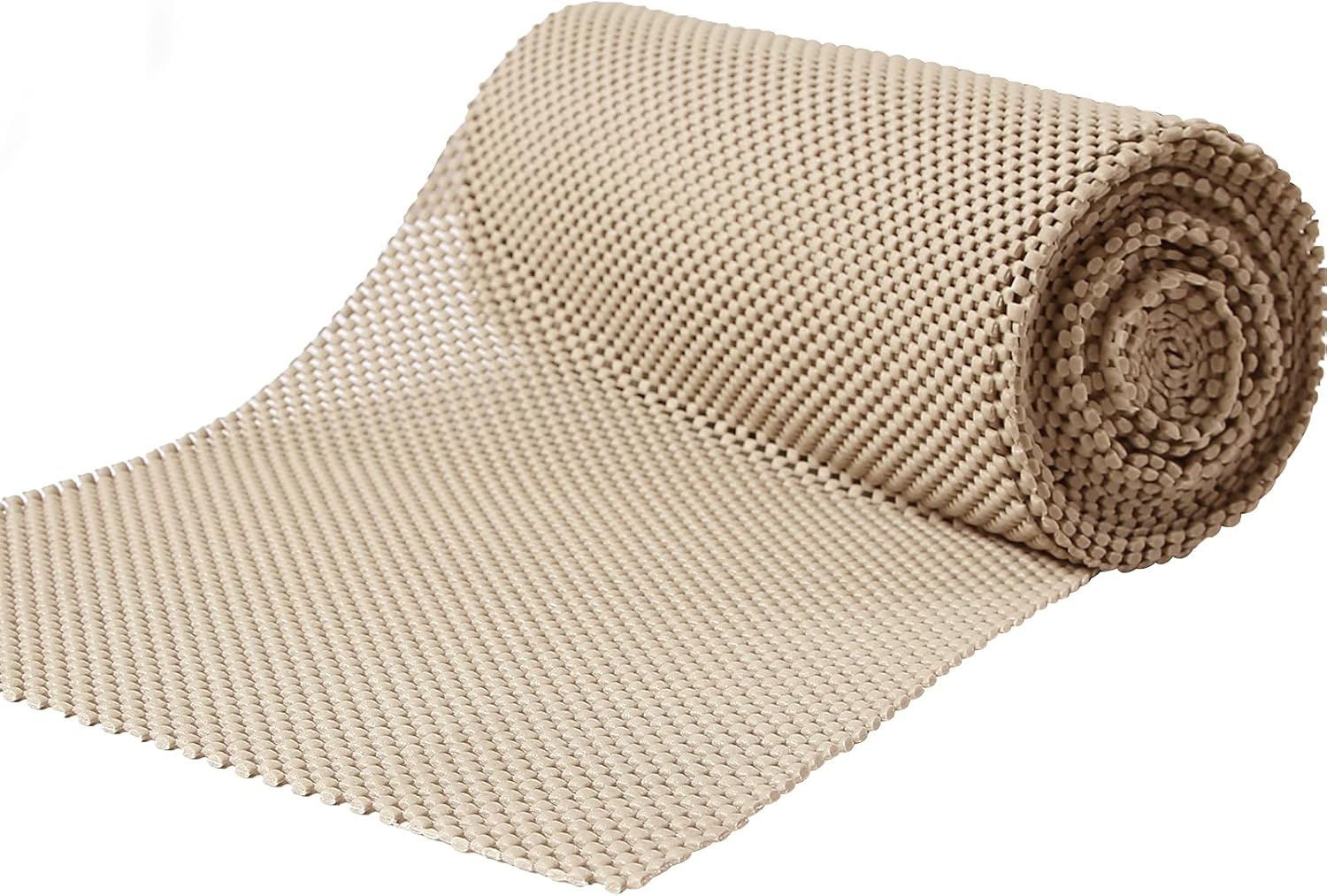 Shelf Drawer Liner Non-Adhesive Non Slip Durable for Drawers, Shelves, Cabinets, Storage, Kitchen 20"W x 120"L Beige
