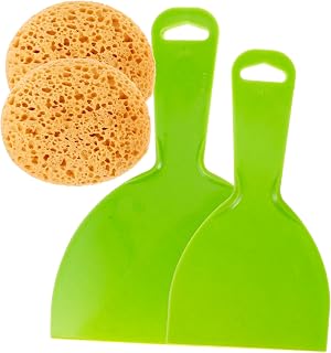2Pcs Texture Sponge for Drywall Mud Repair Soft Painting Tools with Scrapers for Home Decor for Ceiling Patch Restoration and DIY Texture Creation