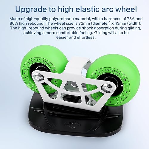 Miniatura 7 de FreeSkates - Patines portátiles con plataforma de aleación de aluminio antideslizante, patineta dividida con ruedas de poliuretano, rodamientos de