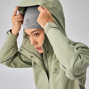 KAILAS Women's Raincoat Outdoor Hardshell Jacket Packable Lightweight Waterproof Hooded Jacket Hiking Travel