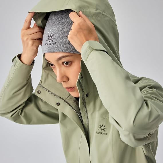 KAILAS Women's Raincoat Outdoor Hardshell Jacket Packable Lightweight Waterproof Hooded Jacket Hiking Travel