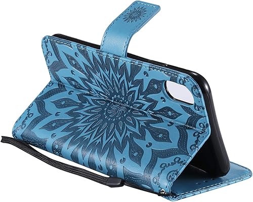 Miniatura 5 de NOMO Funda para iPhone Xs Max funda tipo cartera para iPhone Xs Max funda para iPhone Xs Max Flip de piel sintética en relieve con diseño de mandala