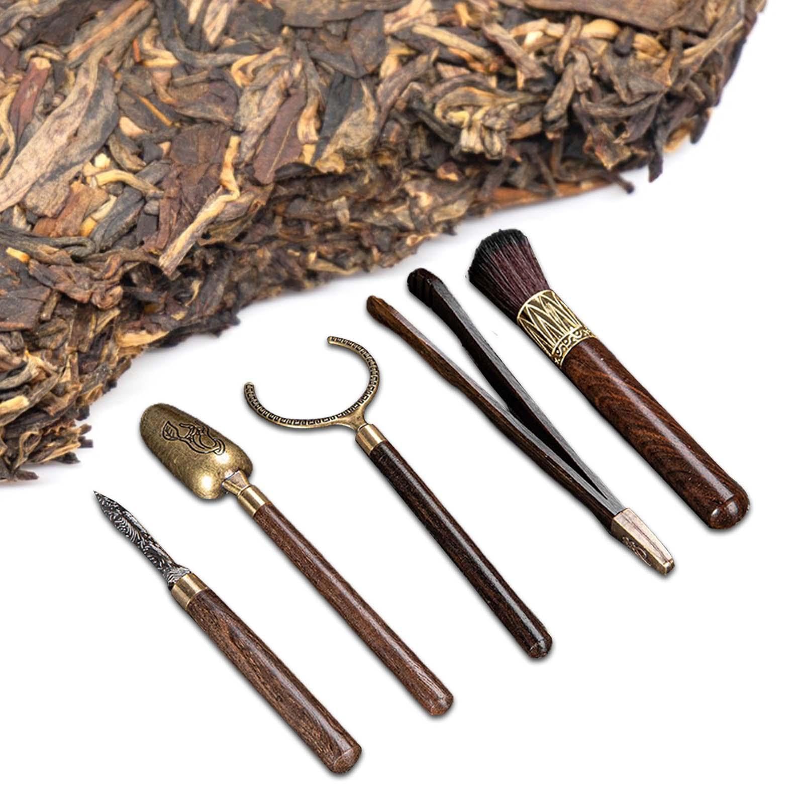 ?????? 5Pcs Chinese Tea Set Tea Set Matcha Tools Utensil Tools Tea Making Tea Art Utensils Kung fu tea Tool Teaware Set for Office Picnic Home, Set C