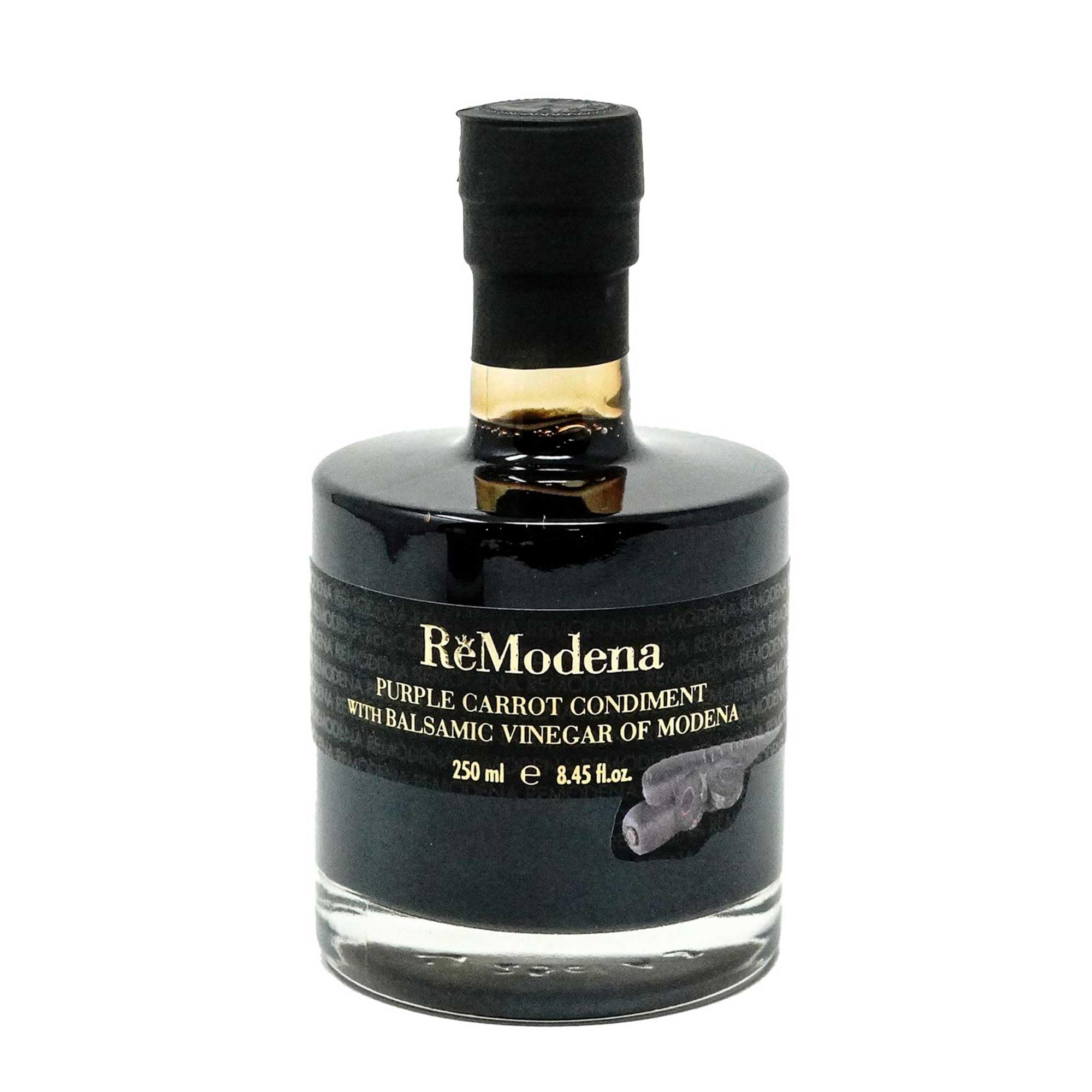 ReModena Purple Carrot Caramelized Balsamic | Delicious Earthy Dressing Made with IGP Vinegar of Modena, Italy | Cooked Grape Must Traditional Aged in
