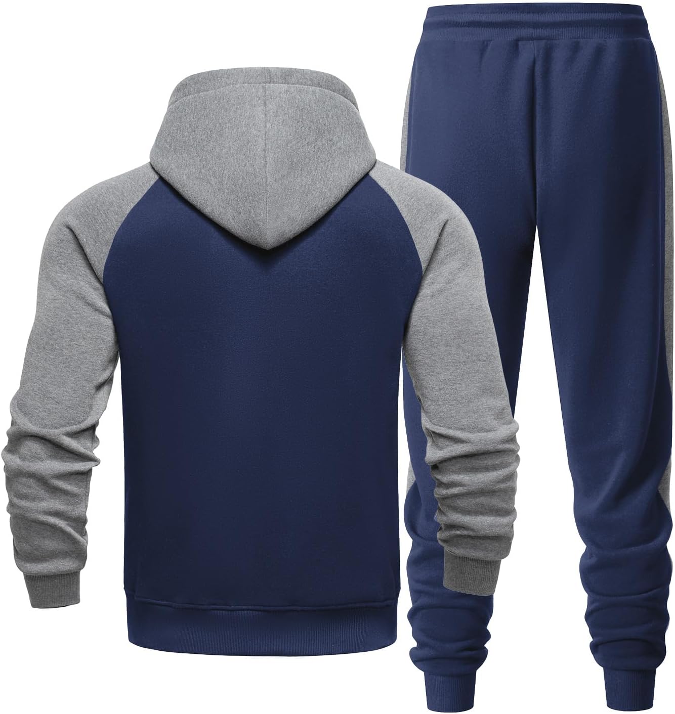 Men's Tracksuit 2 Pieces Set Zip Up Hoodie Sweatsuits Athletic Jogging Suit Set Casual Outfit with Pockets - Image 2