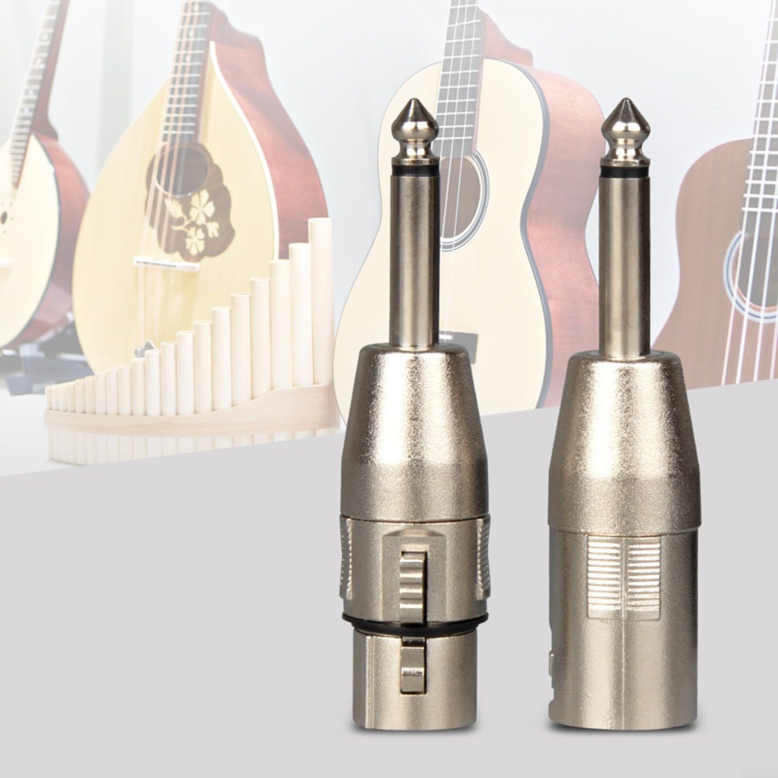 Sistema microfono XLR senza fili con trasmettitore e ricevitore plug-on, tensione phantom da 48 V, adattatore wireless compatto per microfoni dinamici e a condensatore