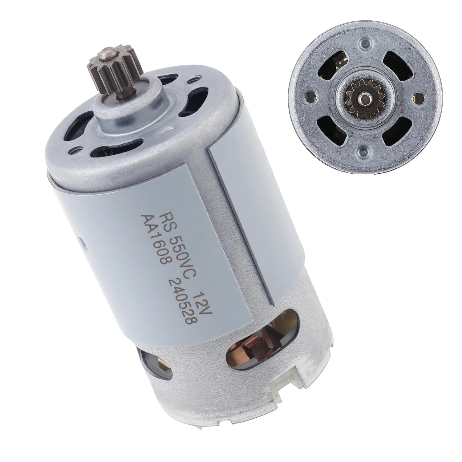 RS550VC 12V DC Micro Motor, 19500 RPM, 12 Teeth Gear, 1500g.cm Torque, for Electric Drill and Screwdriver (12 Teeth)