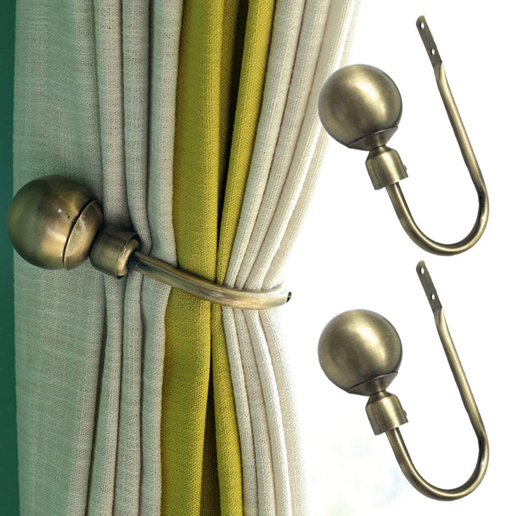 Crochet de Rideau en Alliage d'Aluminium Forme en U Patère pour Rideau - Bronze Solide Bronze Solide
