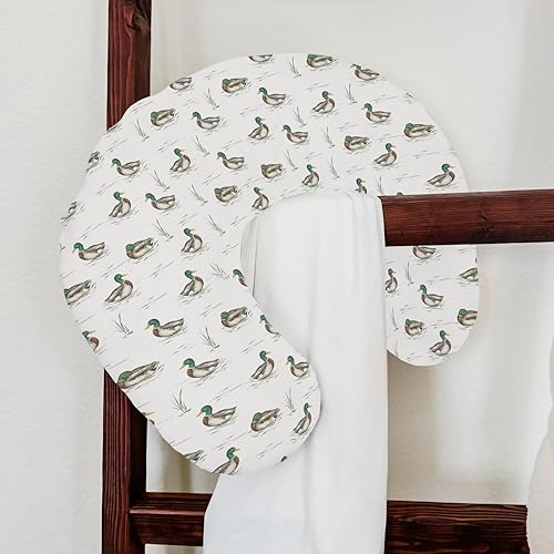 Miniatura 4 de Fundas de almohada de lactancia de patos de caza, fundas de almohada vintage de pato de malardo, estanque de hojas de pato y estanque, fundas de