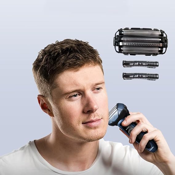 Wet/Dry Electric Shaver & Trimmer for Men, WES9025PC Men's Electric Razor Replacement Inner Blade & Outer Foil Set for Panasonic ARC4 4-Blade Shaver ES-LA63AA, ES-LA63-S