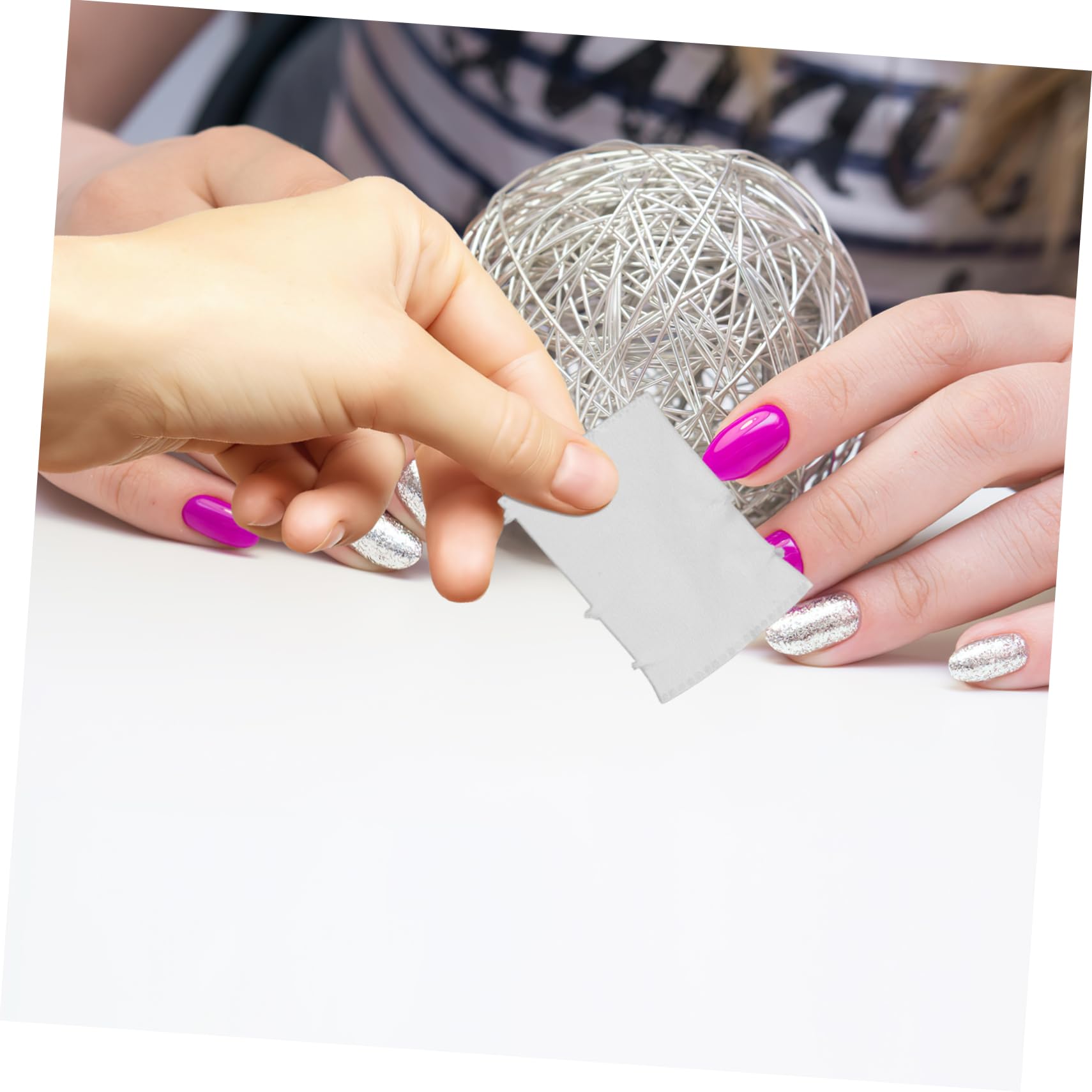 Mikinona Nail Polish Remover Wipes 1 Roll Cotton Nail Wipes Disposable for Tools