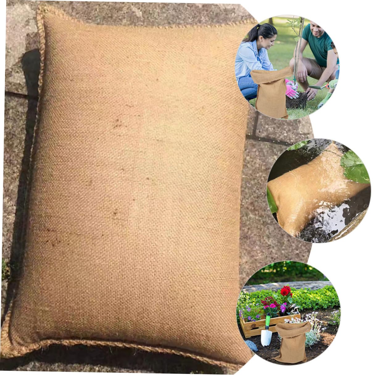 FOYTOKI Multi-Purpose 5pcs Burlap Sacks Empty for Fillable Storage of Potatoes Rice Nuts and Vegetables Strong Woven Construction