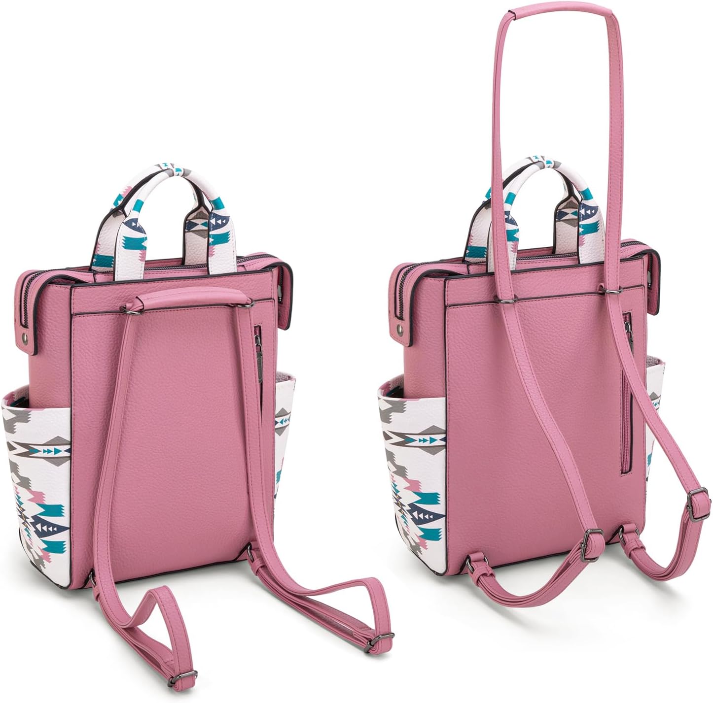 Montana West Wrangler Aztec Backpack Purse for Women Fashion Ladies Back Zip Anti Theft Convertible Backpack with Adjustable Strap - Image 5