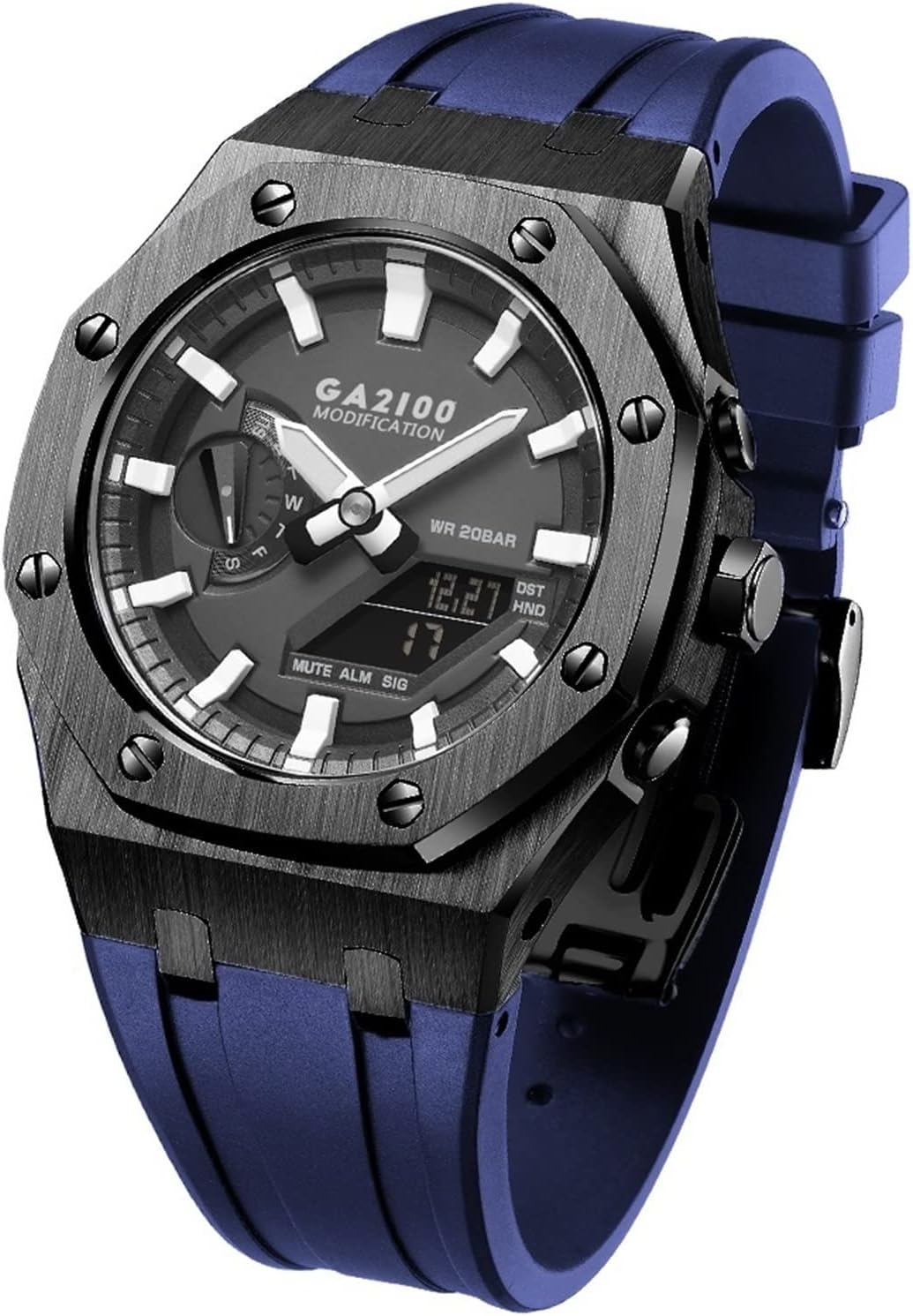 For GA2100SKE-7A Metal Watch Case Silicone Watchband 316 Stainless Steel Modified Accessories MOD Kit