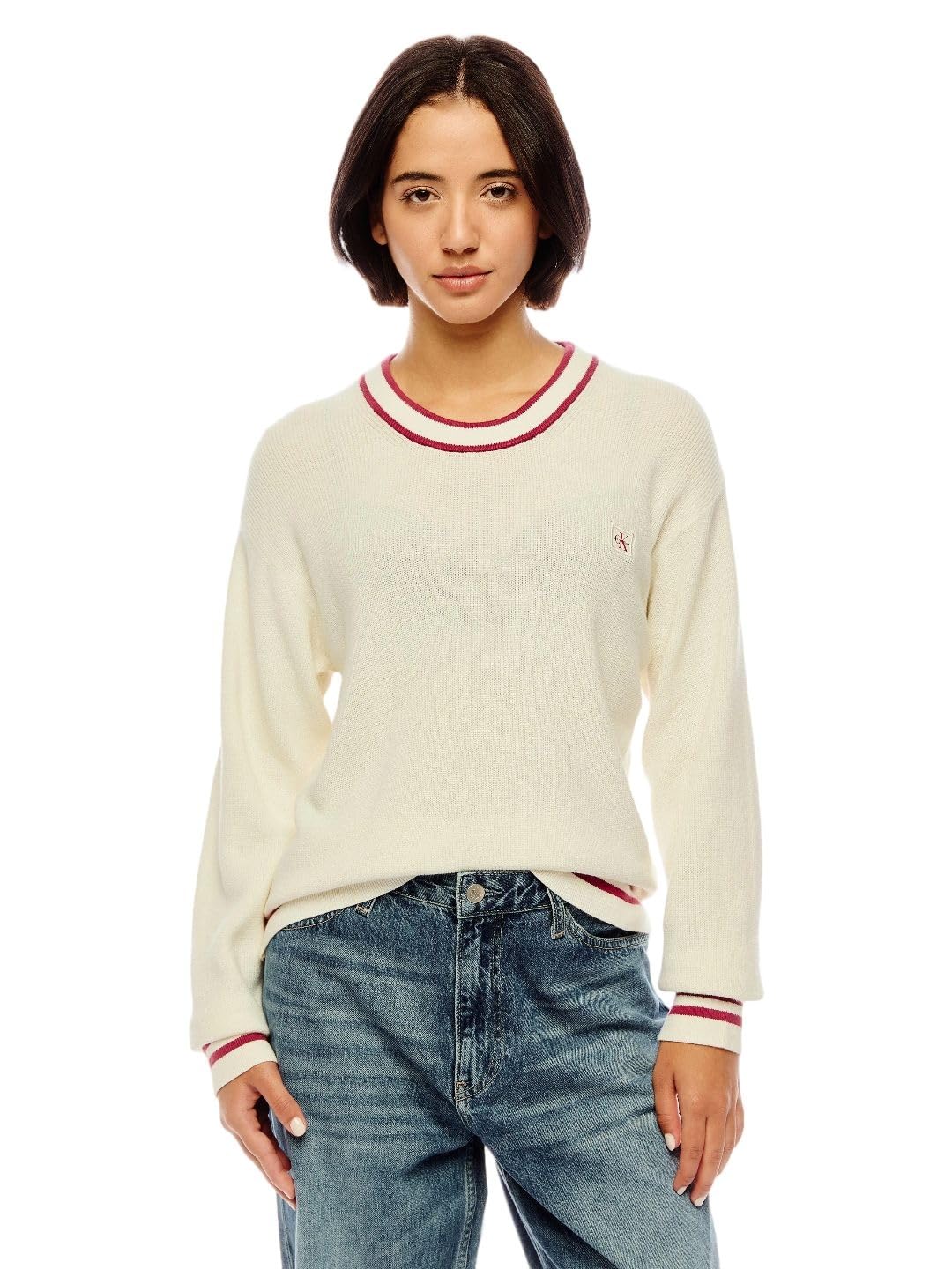 calvin klein jeans Relaxed fit Cotton Crew Neck Sweater-picture-35
