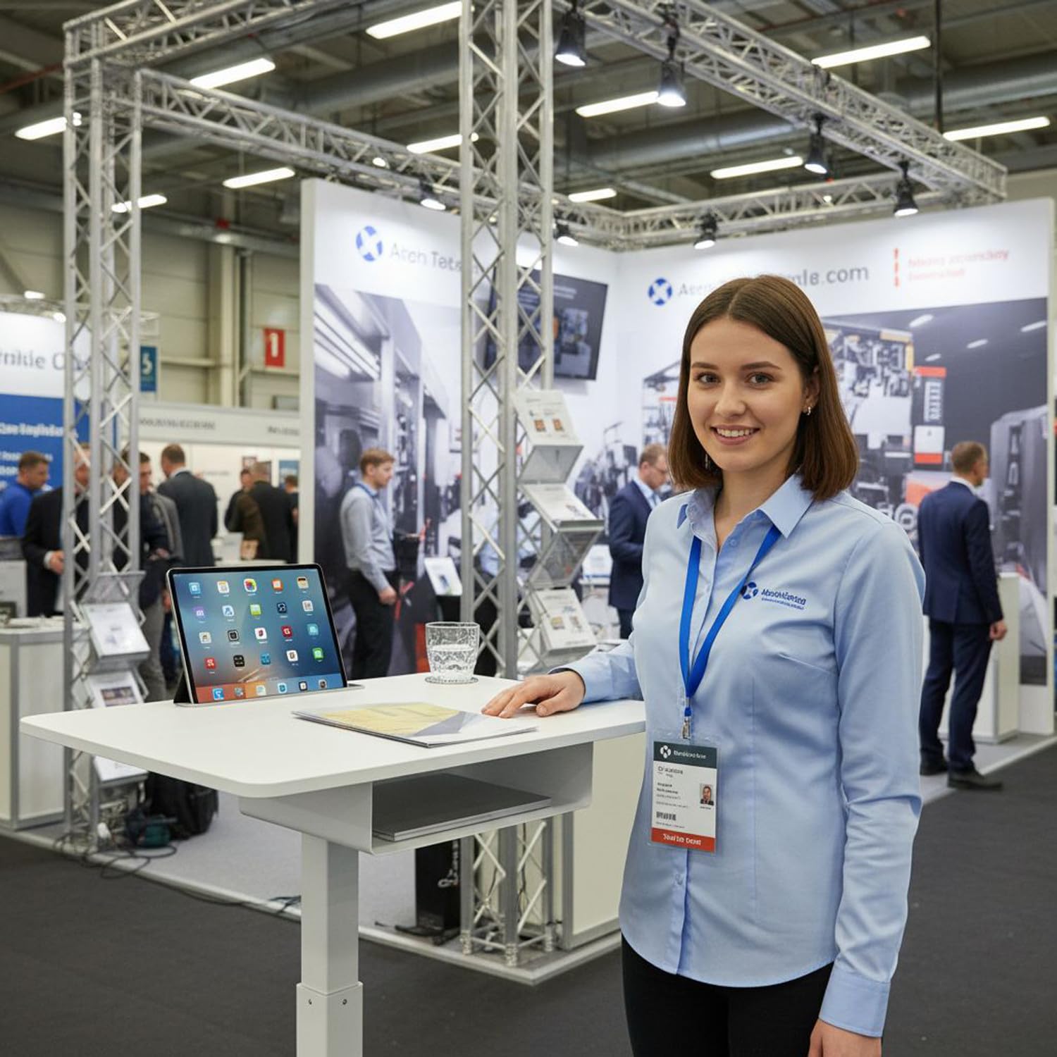 Maclean MC-903 Höhenverstellbarer Laptoptisch mit Rollen und mit Einer Schublade Sitz-steh-Schreibtisch Höhenverstellbar bis max. 113cm max. 8kg (Weiß)