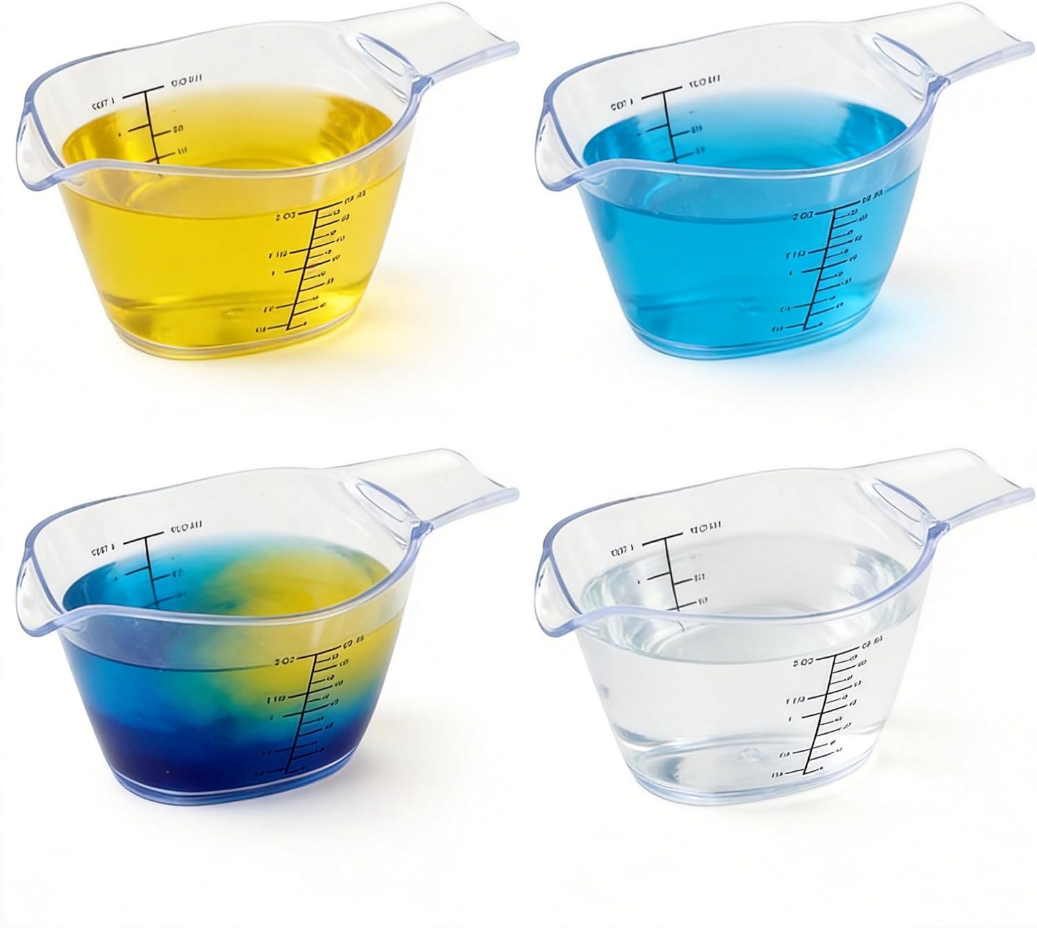 4 Pack Small Measuring Cups, Mini Measuring Cups for Kitchen, Resin, DIY