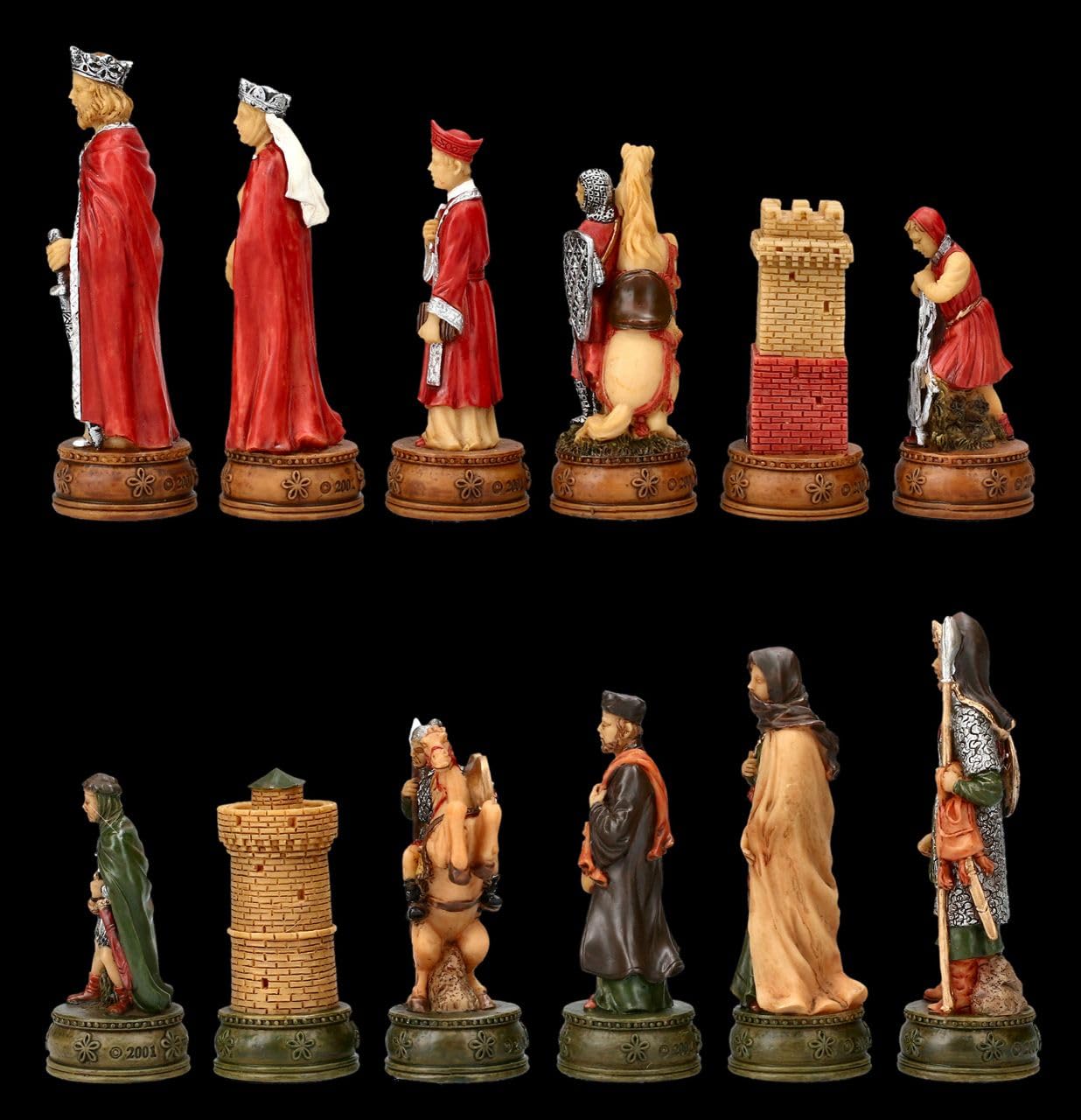 Juego de piezas de ajedrez Camelot Rey Arturo, 32 figuras de hasta 8 cm de