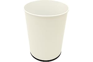Bath Bliss 5 Liter Small White Wastebasket