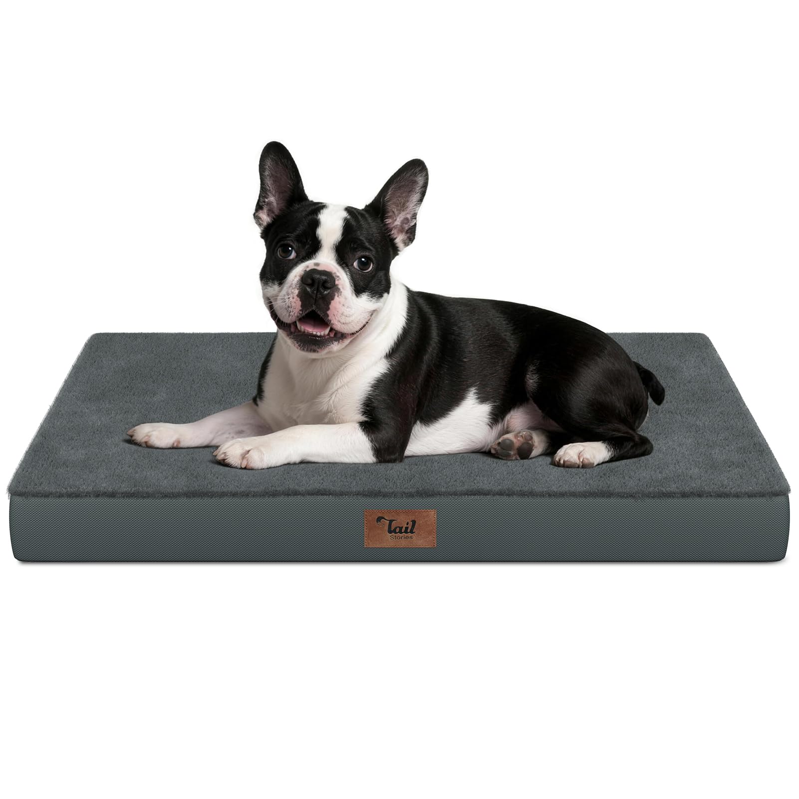 Cama ortopédica de pelúcia para cães e filhotes médios, camas impermeáveis para cães de