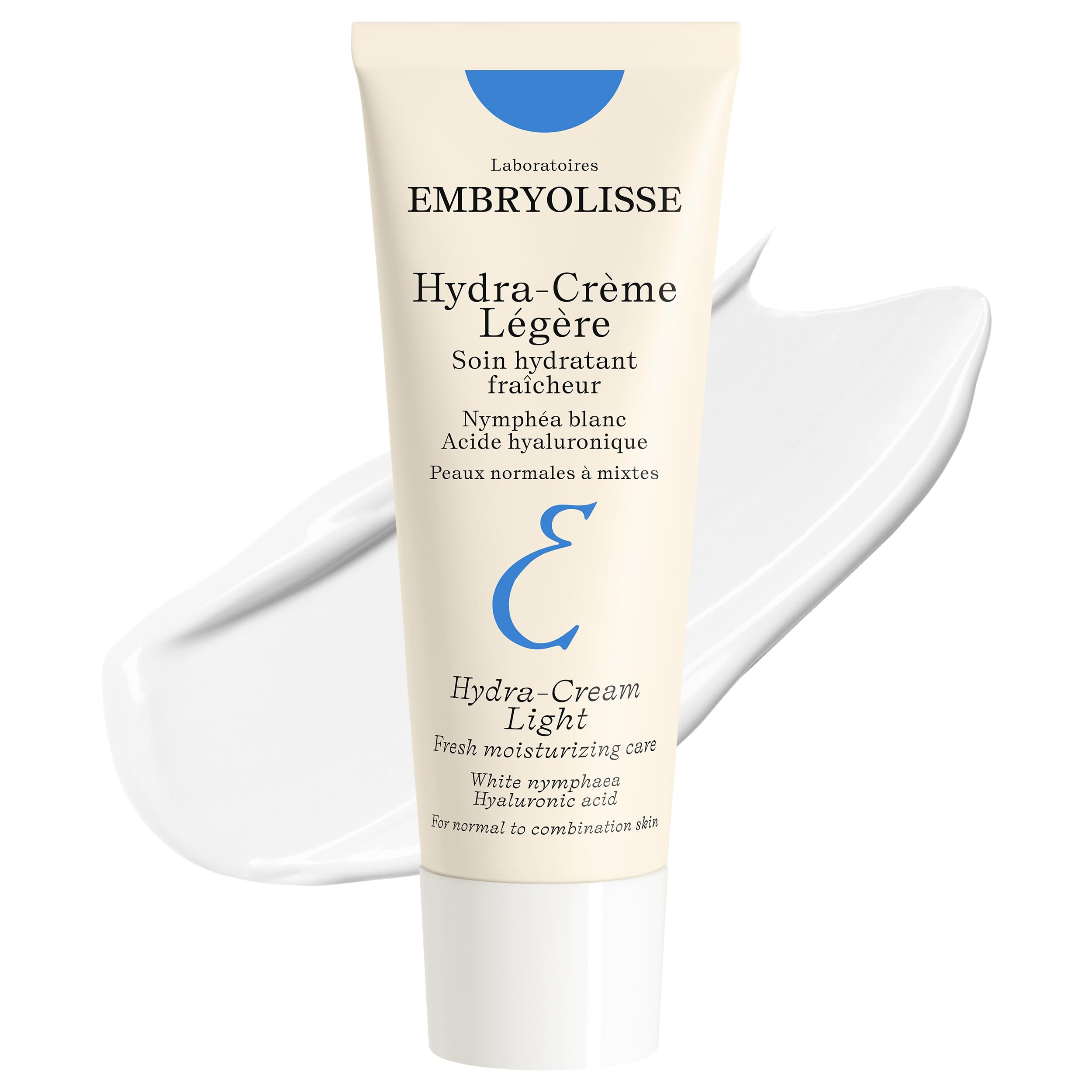 Embryolisse Hydra-Cream Light 1.35 Fl.oz. | Daily Face Moisturizer with Hyaluronic Acid and Water Lily Extracts | Provides Deep and Long-lasting Hydration
