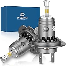 D-Lumina 360° H7 LED Bulb, 100W 16000LM 6500K, Super Bright Halogen Headlight Replacement Kit for Car 12V, 2 Pieces