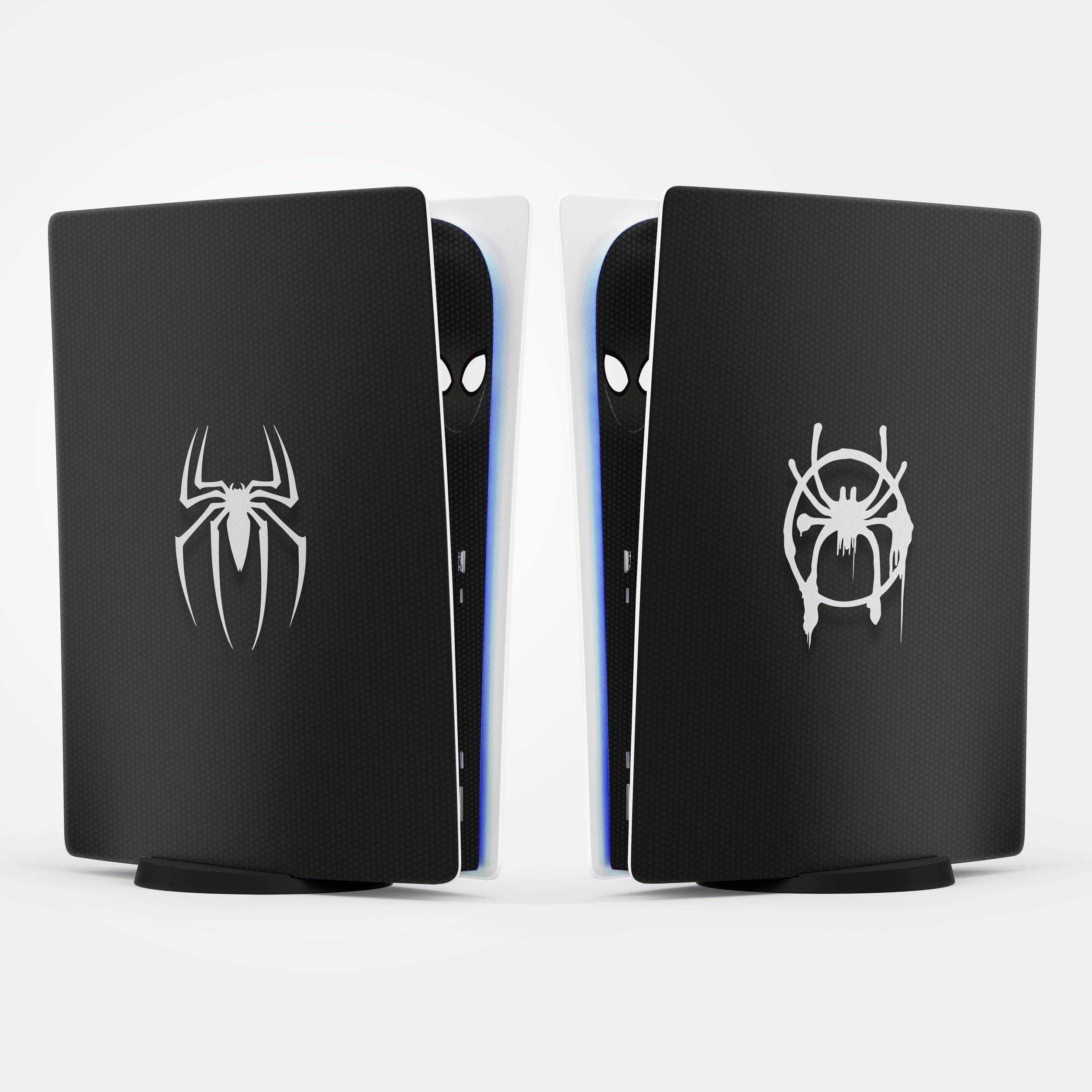 Sticker PS 5 Spider, Autocollant PS 5 Gaming, Console et Manette, Edition Standard Disque, Skin Spider Noir (1 Manette)
