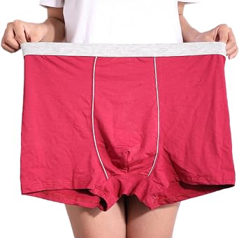 Mens Cotton Boxer Briefs, 4 Pack, XL-9XL,Assorted Colors