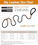 lynxking Slip Lead Dog Leash 6 FT x 1/2 inches Strong Heavy Duty Dog Rope Leash Braided Comfortable Handle for Small Medium Large Dogs