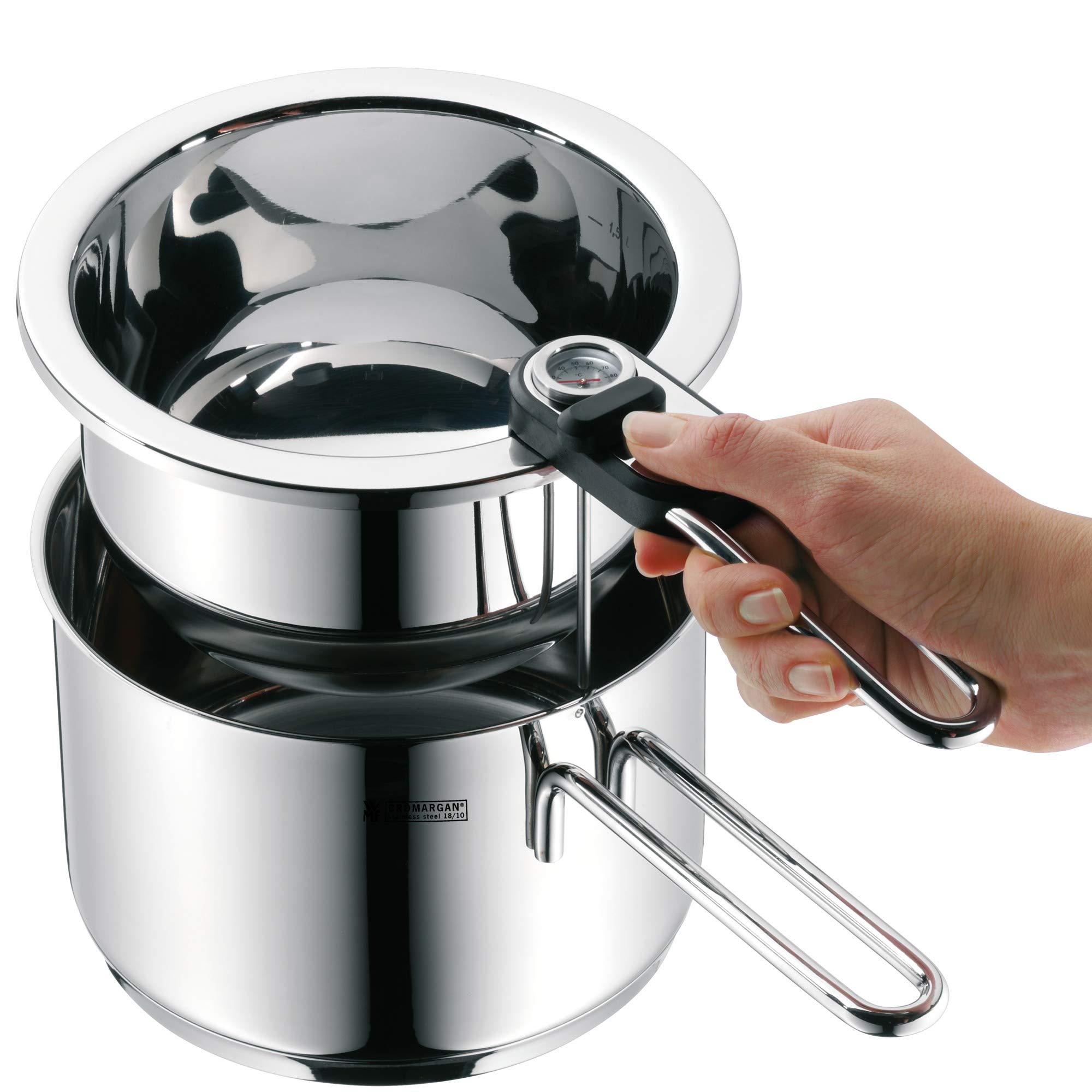 Image secondaire de Casserole Bain-Marie WMF avec Thermomètre - 1,5 Litres en Acier Inoxydable